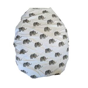 Crate & Barrel Kids elephant print infant crib sheet